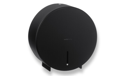 Apvalus tualetinio popieriaus ritinio laikiklis, skirtas ritiniams, kurių skersmuo ne didesnis kaip 19 cm, R1 serija / nerūdijantis plienas, matinė juoda spalva