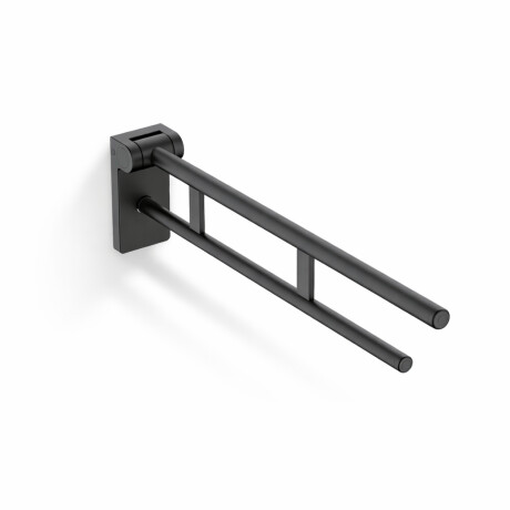 Pagalbinis turėklas žmonėms su negalia, Ø32, atlenkiamas, PREMIUM – 80 cm / nerūdijantis plienas, matinė juoda spalva #1