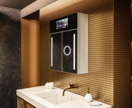 Smart vonios spintelė su LED veidrodžiu - L02 Sarah 66,5 x 72cm #1