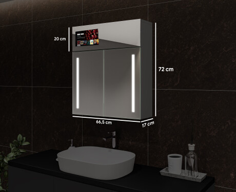 Smart vonios spintelė su LED veidrodžiu - L02 Sarah 66,5 x 72cm #3