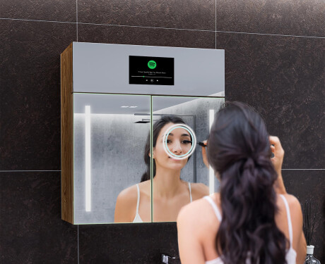 Smart vonios spintelė su LED veidrodžiu - L02 Sarah 66,5 x 72cm #8