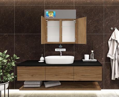 Smart vonios spintelė su LED veidrodžiu - L02 Sarah 66,5 x 72cm #9