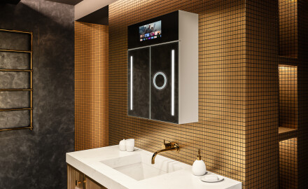Smart vonios spintelė su LED veidrodžiu - L02 Sarah 66,5 x 72cm