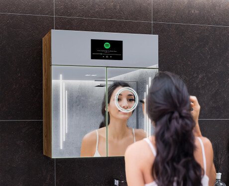 Smart vonios spintelė su LED veidrodžiu - L27 Sarah 66,5 x 72cm #8