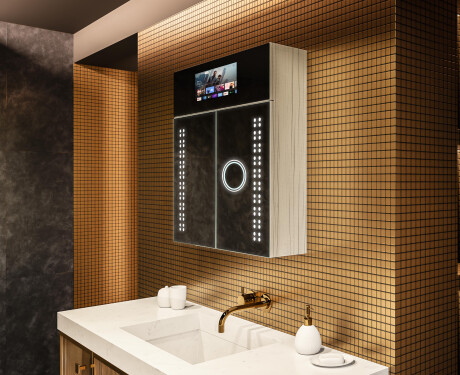 Smart vonios spintelė su LED veidrodžiu - L55 Sarah 66,5 x 72cm