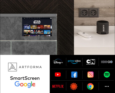 Smart vonios spintelė su LED veidrodžiu - L55 Sarah 66,5 x 72cm #5