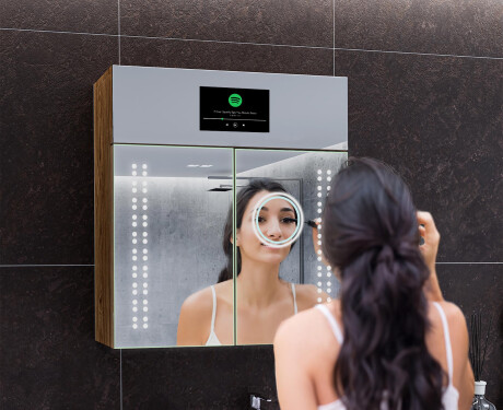 Smart vonios spintelė su LED veidrodžiu - L55 Sarah 66,5 x 72cm #8