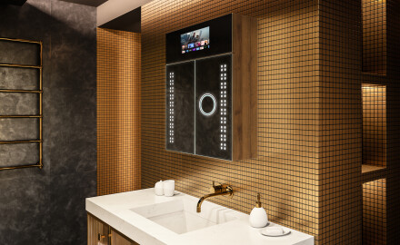 Smart vonios spintelė su LED veidrodžiu - L55 Sarah 66,5 x 72cm