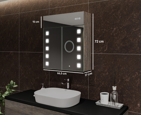 Vonios spintelė su LED veidrodžiu - l03 emily 66,5 x 72cm #2