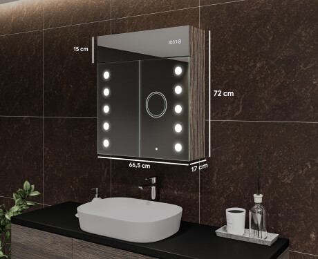 Vonios spintelė su LED veidrodžiu - l06 emily 66,5 x 72cm #2