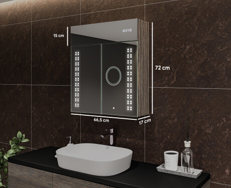 Vonios spintelė su LED veidrodžiu - l55 emily 66,5 x 72cm #2