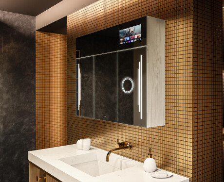 Smart vonios spintelė su LED veidrodžiu - L27 Sarah 100 x 72cm