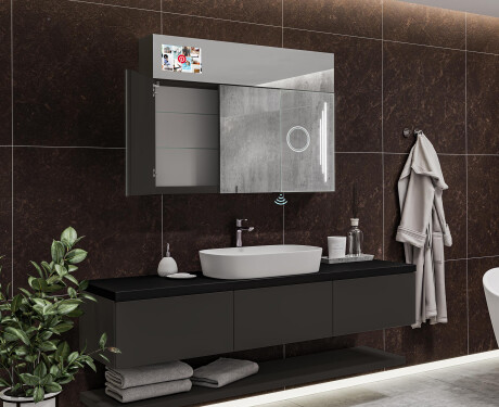 Smart vonios spintelė su LED veidrodžiu - L27 Sarah 100 x 72cm #11