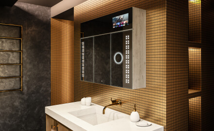 Smart vonios spintelė su LED veidrodžiu - L55 Sarah 100 x 72cm