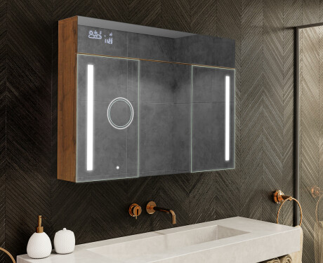 Vonios spintelė su LED veidrodžiu - l02 emily 100 x 72cm #1