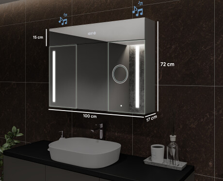 Vonios spintelė su LED veidrodžiu - l02 emily 100 x 72cm #2