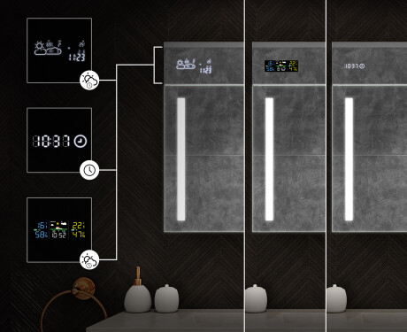 Vonios spintelė su LED veidrodžiu - l02 emily 100 x 72cm #4