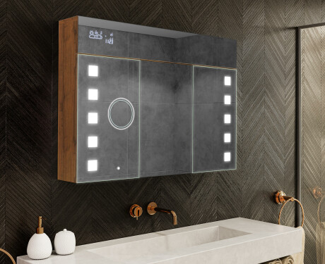 Vonios spintelė su LED veidrodžiu - l03 emily 100 x 72cm #1