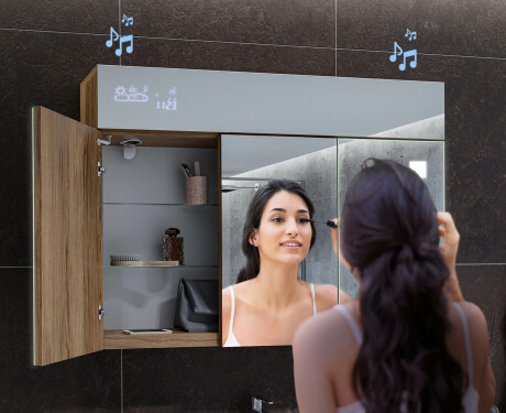 Vonios spintelė su LED veidrodžiu - l03 emily 100 x 72cm #7