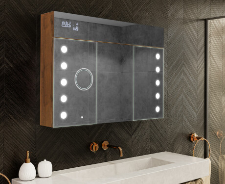 Vonios spintelė su LED veidrodžiu - l06 emily 100 x 72cm #1