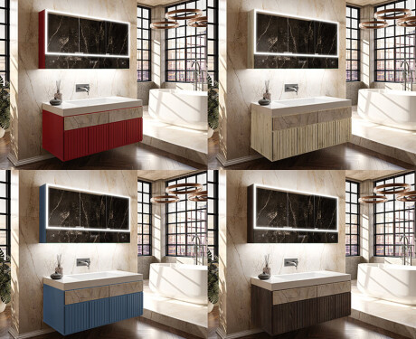 Vonios kambario spinta su šviesos diodais Lily - trijų durų 100 x 72,5cm #4