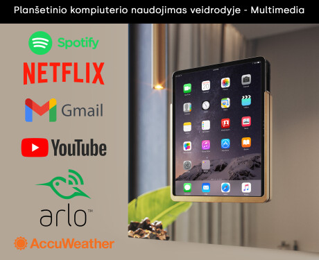 Apvalus modernus LED veidrodis su iPad Displine L141 rėmeliu #3