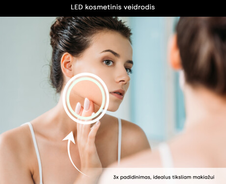 Apvalus modernus LED veidrodis su iPad Displine L141 rėmeliu #6