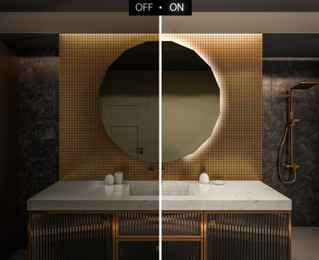 Apvalus apšviestas vonios veidrodis L113 #4