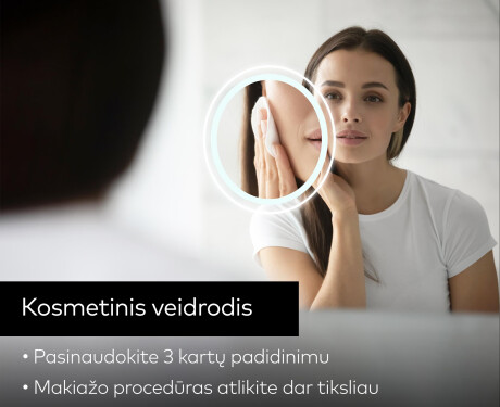 Apvalus apšviestas vonios veidrodis L113 #9