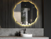 Apvalus apšviestas vonios veidrodis L192