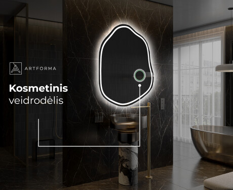 Netaisyklingos veidrodis ant sienos E223 #5