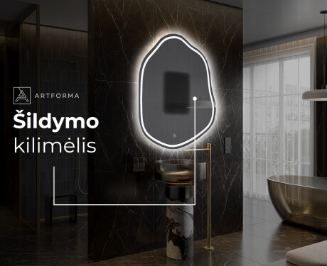 Netaisyklingos veidrodis ant sienos E223 #9