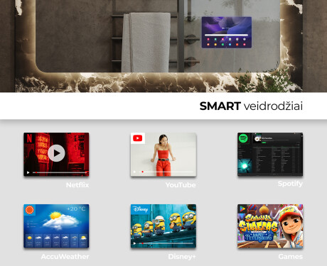 Apšviestas vonios veidrodis LED L142 #3