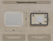 Apvalus vonios veidrodis su LED apšvietimu, dvikolorė, jutiklinis jungiklis, šildymo kilimėlis #8