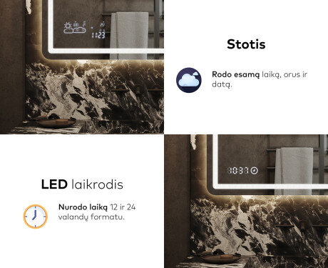 Apšviestas vonios veidrodis LED L143 #7