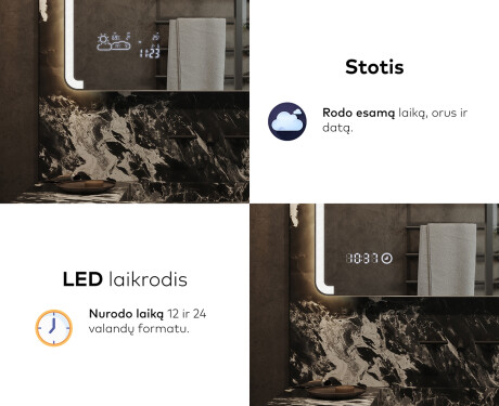 Apšviestas vonios veidrodis LED L144 #7