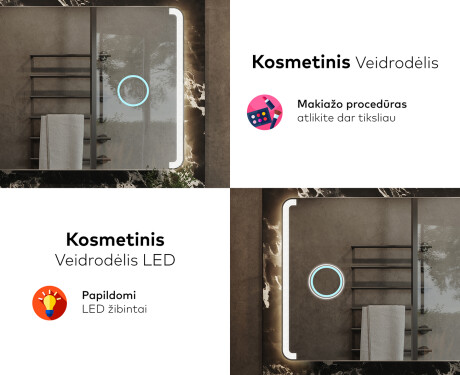 Apšviestas vonios veidrodis LED L144 #8