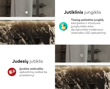 Apšviestas vonios veidrodis LED L145 #9