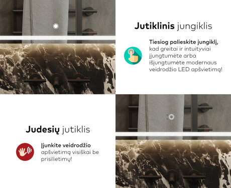 Apšviestas vonios veidrodis LED L147 #9